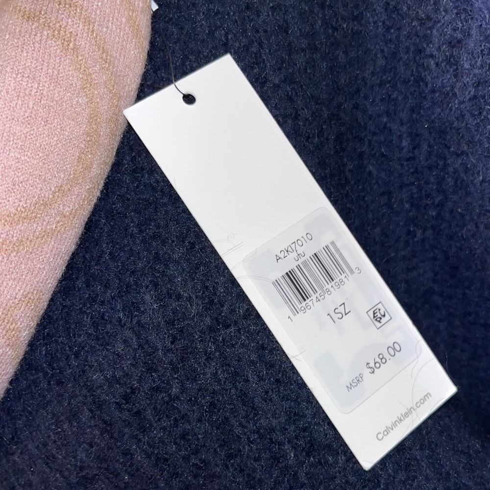 NWT Calvin Klein Womens Logo Infinity Loop Scarf Two Tone - Picture 3 of 8